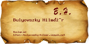 Bulyovszky Hilmár névjegykártya